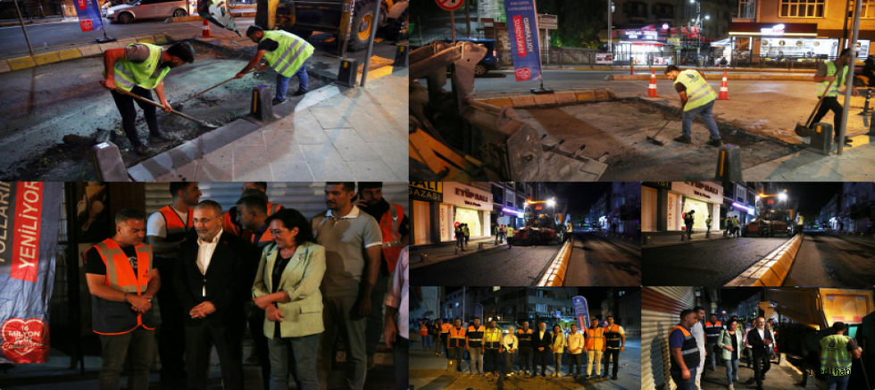 İslambey Caddesi’nde asfalt seferberliği..
