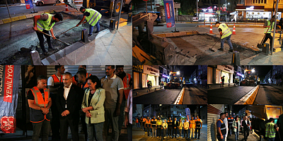 İslambey Caddesi’nde asfalt seferberliği..
