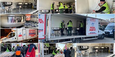 Sultangazi Belediyesi Mobil Aşevi 10 Bin Depremzedeye Sıcak Yemek Dağıtımı Yapıyor